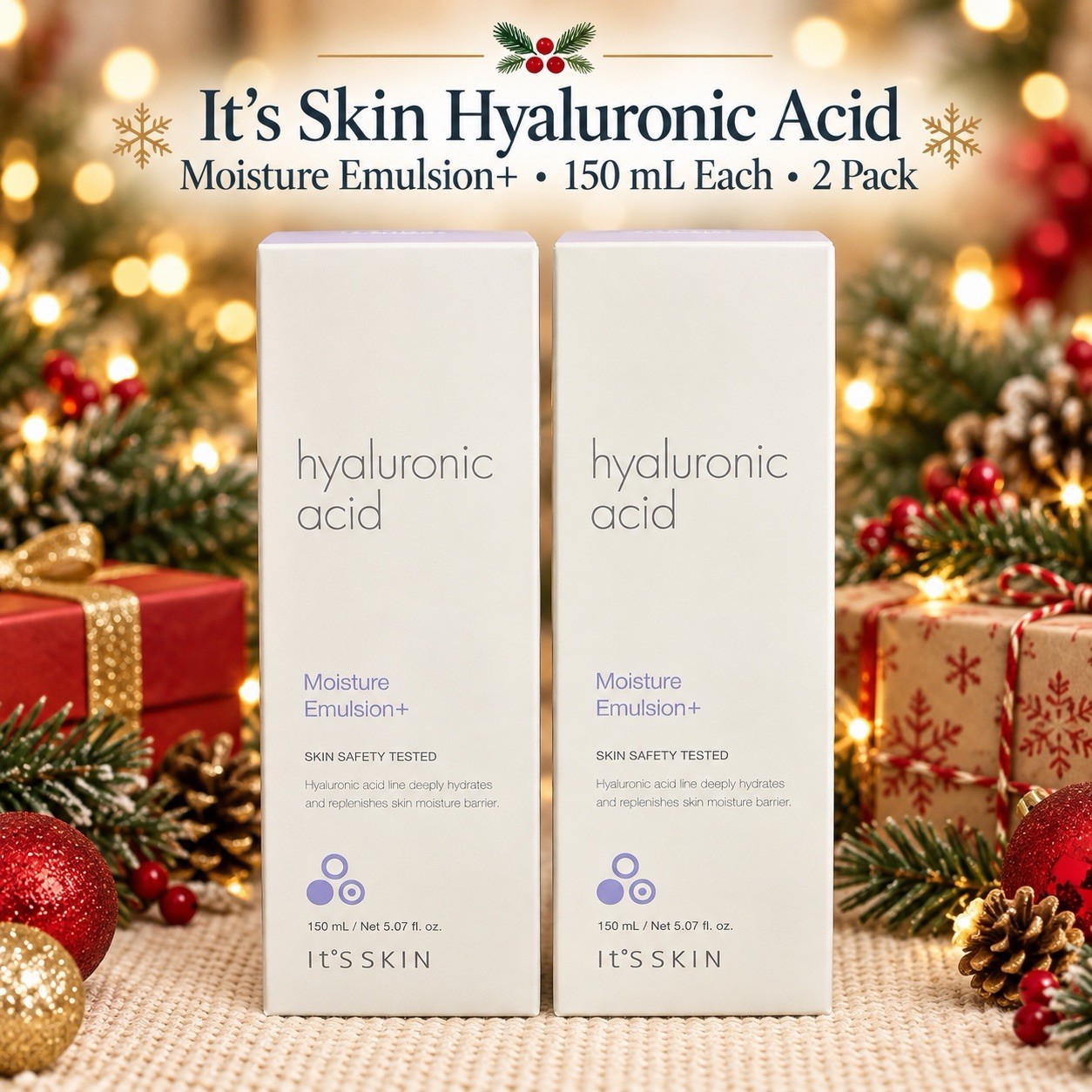 It’s Skin Hyaluronic Acid Moisture Emulsion+ 150ml 5.07 oz Each 2 Pack