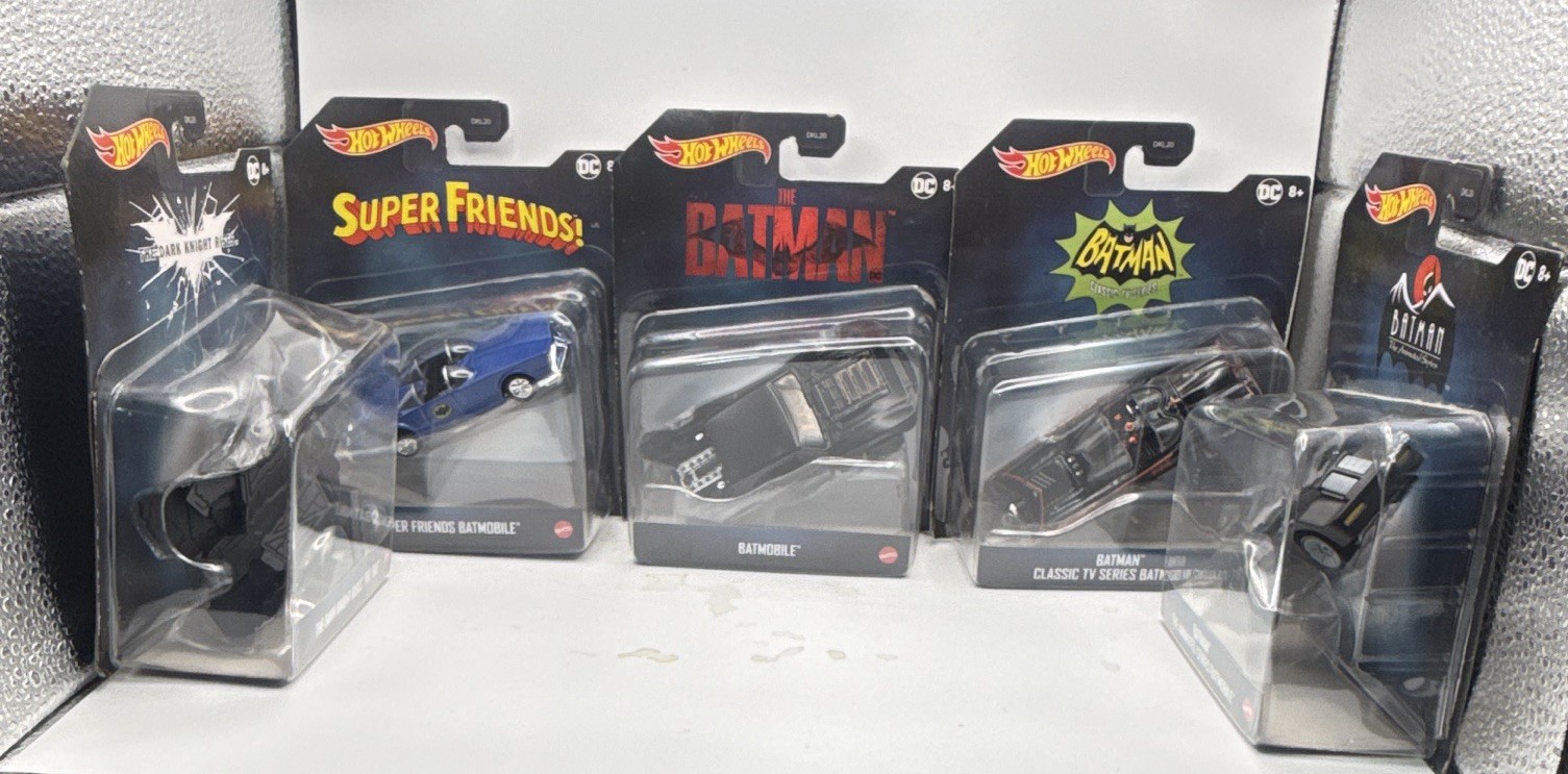 Hot Wheels DC Batman Batmobile 1:50 Diecast Car Black Unopened Box (lot of 5)