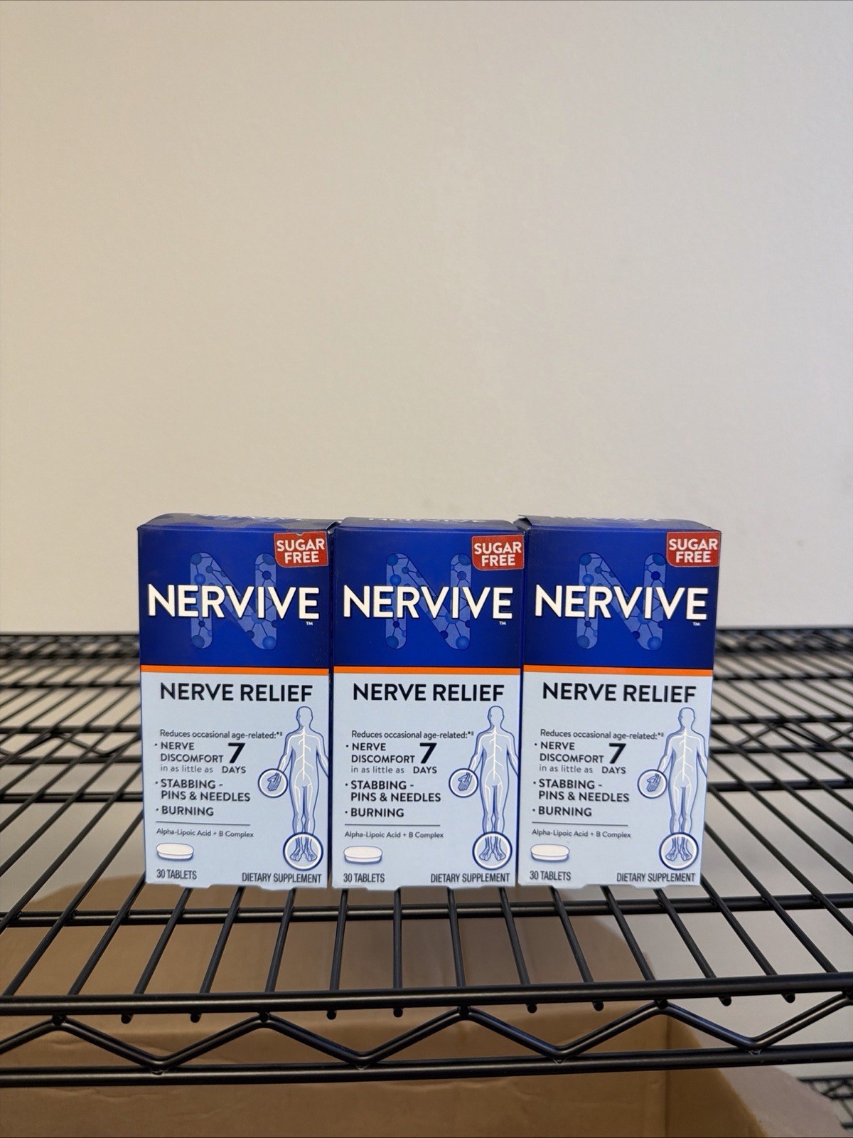 3Pk- Nervive, 90 Total Tablets, Exp. 9/28 New & Sealed