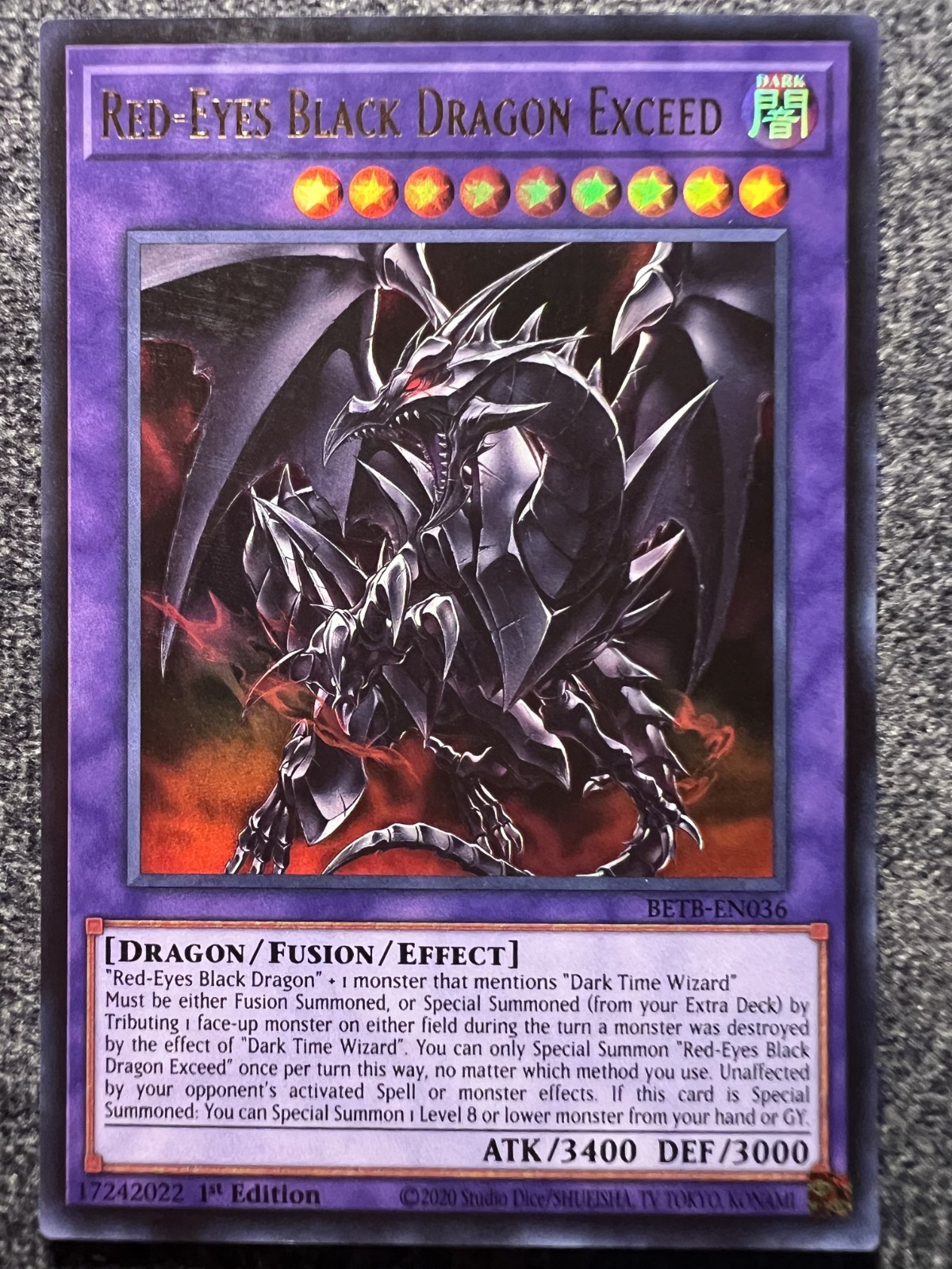 Yugioh Red-Eyes Black Dragon Exceed BETB-EN036 Ultra Rare 1st Edition NM