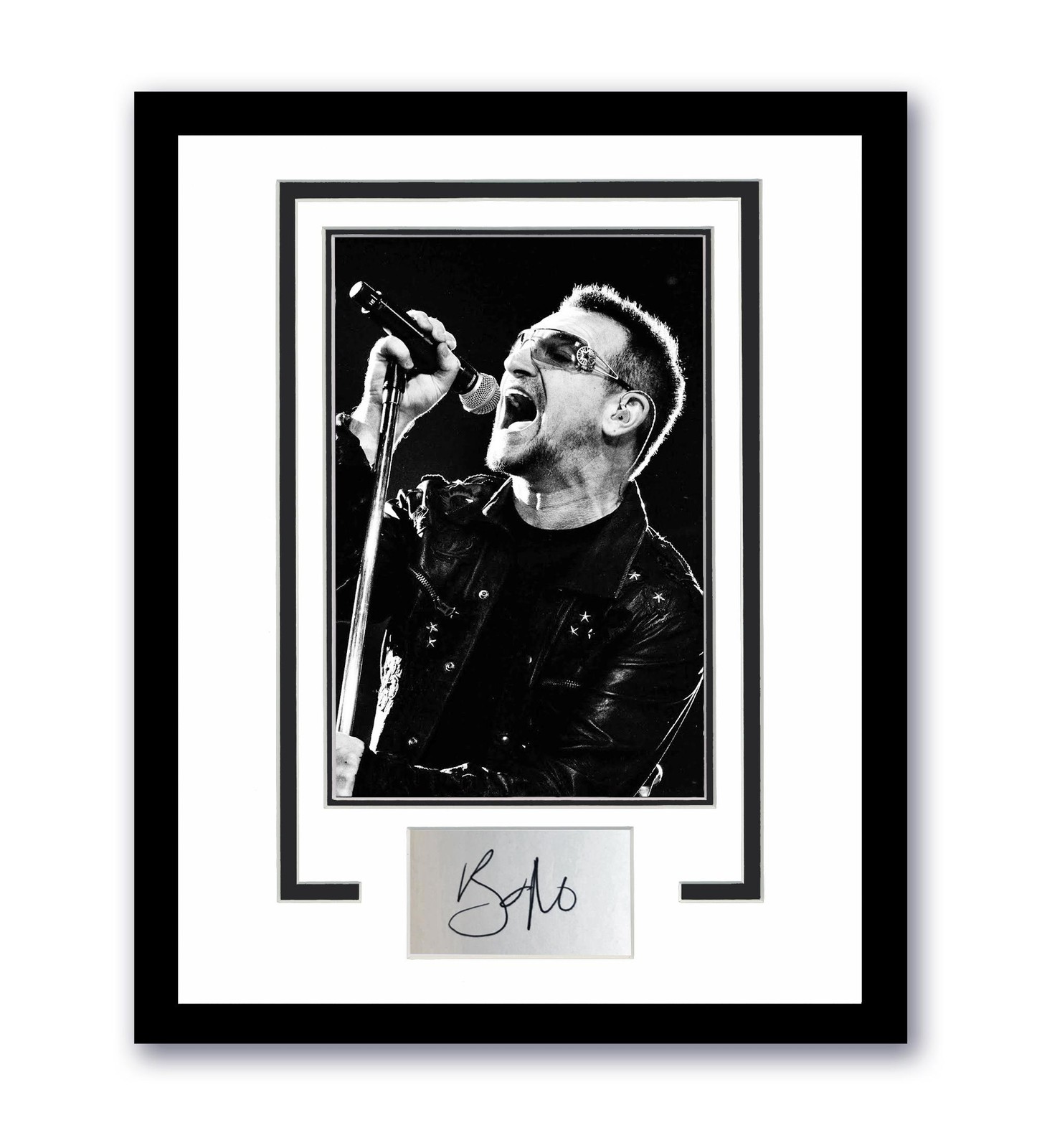 U2 Bono Autographed Signed 11x14 Framed Photo ACOA