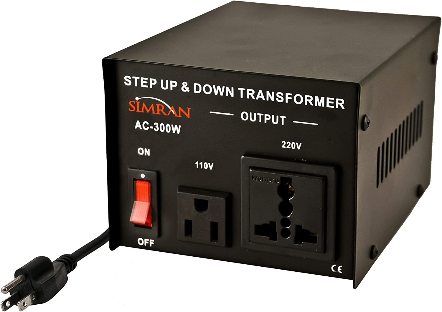 Simran 300W Step-Up & Down Voltage Converter - Black (AC-300W) Simran 300W Step-Up & Down Voltage Converter - Black (AC-300W)