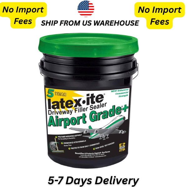 NEW 4.75 Gal. Airport Grade Asphalt Driveway Filler Sealer One-Coat Formula