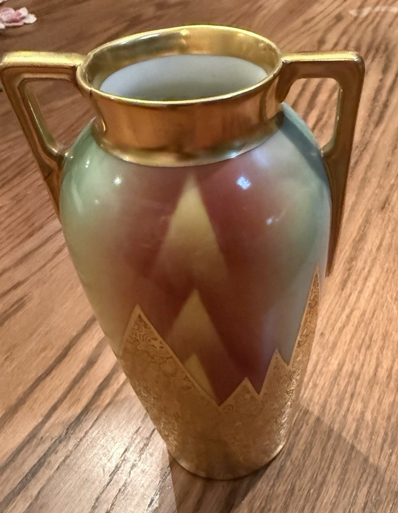 Antique H & C Selb Bavaria PICKARD Handled Vase Antique H & C Selb Bavaria PICKARD Handled Vase