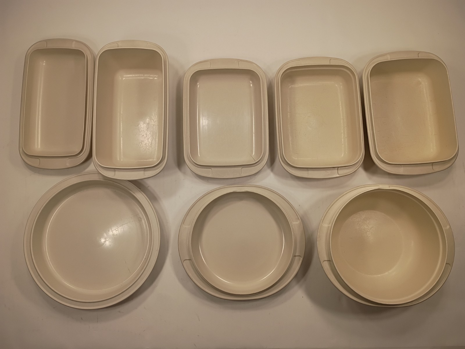 Tupperware Ultra 21 Microwave Ovenware Lot Loaf Casserole Rectangle Round READ