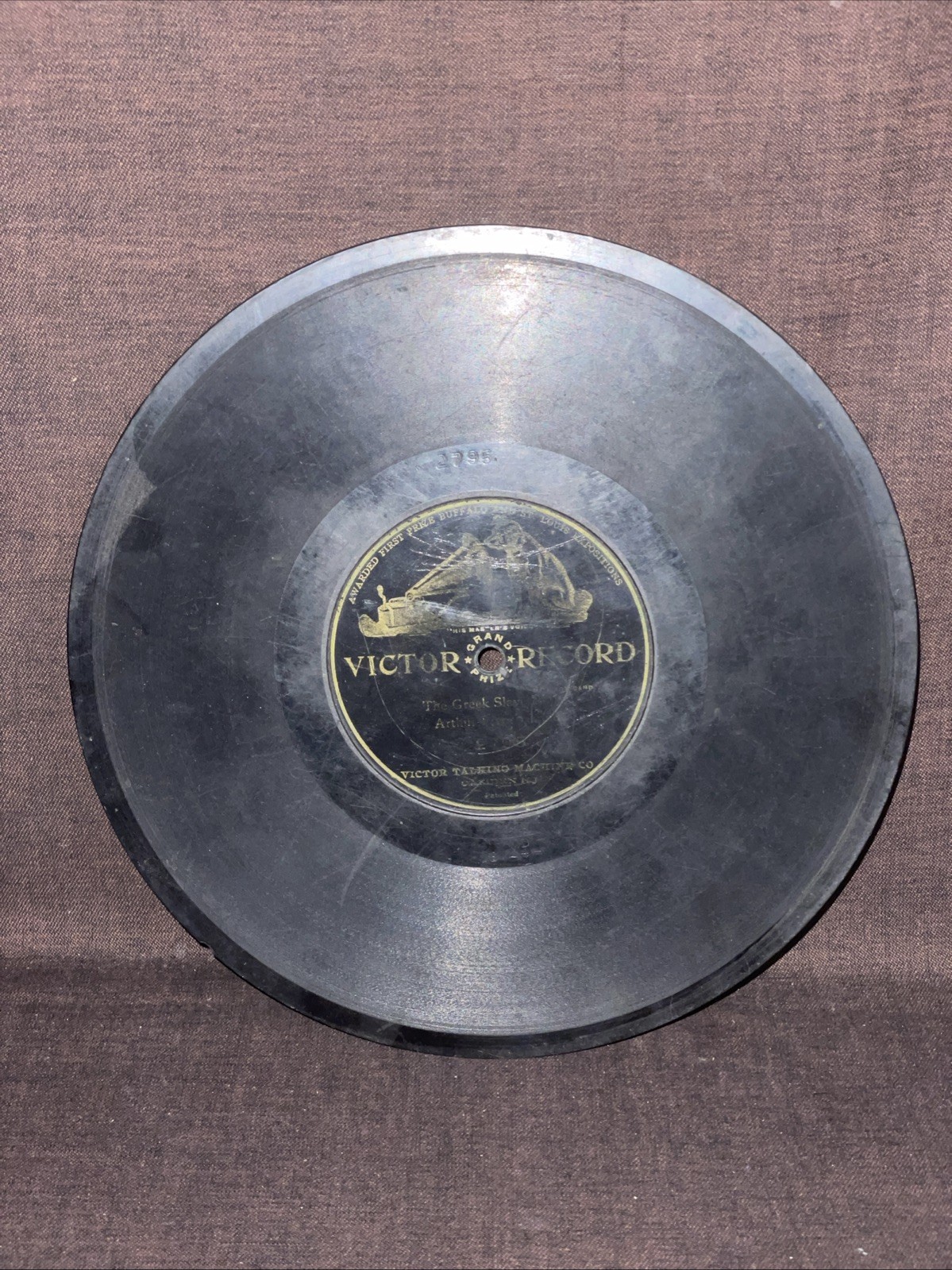 Ultra Rare 1904 Victor One Sided Record The Greek Slave Waltz 10” 78rpm Pryor Ultra Rare 1904 Victor One Sided Record The Greek Slave Waltz 10” 78rpm Pryor