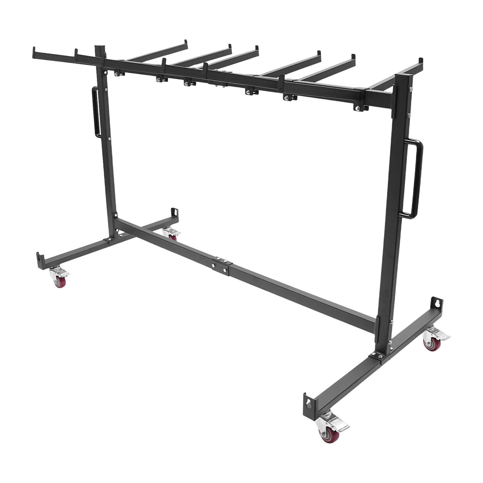 42-Pc Folding Table Cart Q235 Steel Dolly with Wheels