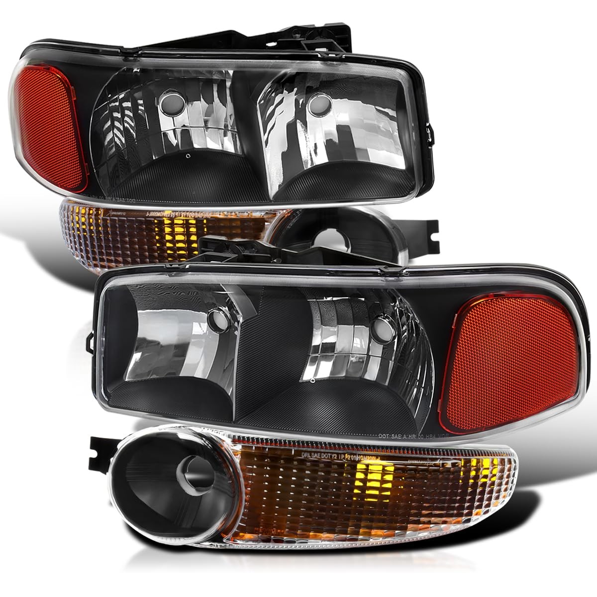 Black Headlights + Bumper Lamps