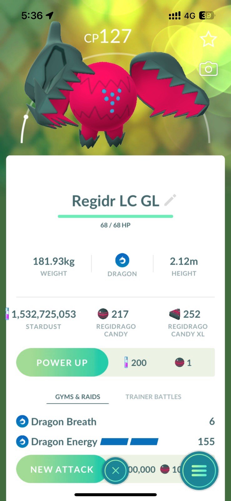 Regidrago for Little Cup or Great League with Dragon Breath & Energy ☑️ Regidrago for Little Cup or Great League with Dragon Breath & Energy ☑️