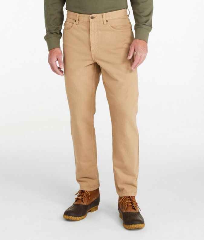 L.L.BEAN Men's Double L® Jeans, Classic Fit, Straight Leg, Dark Khaki (NEW)