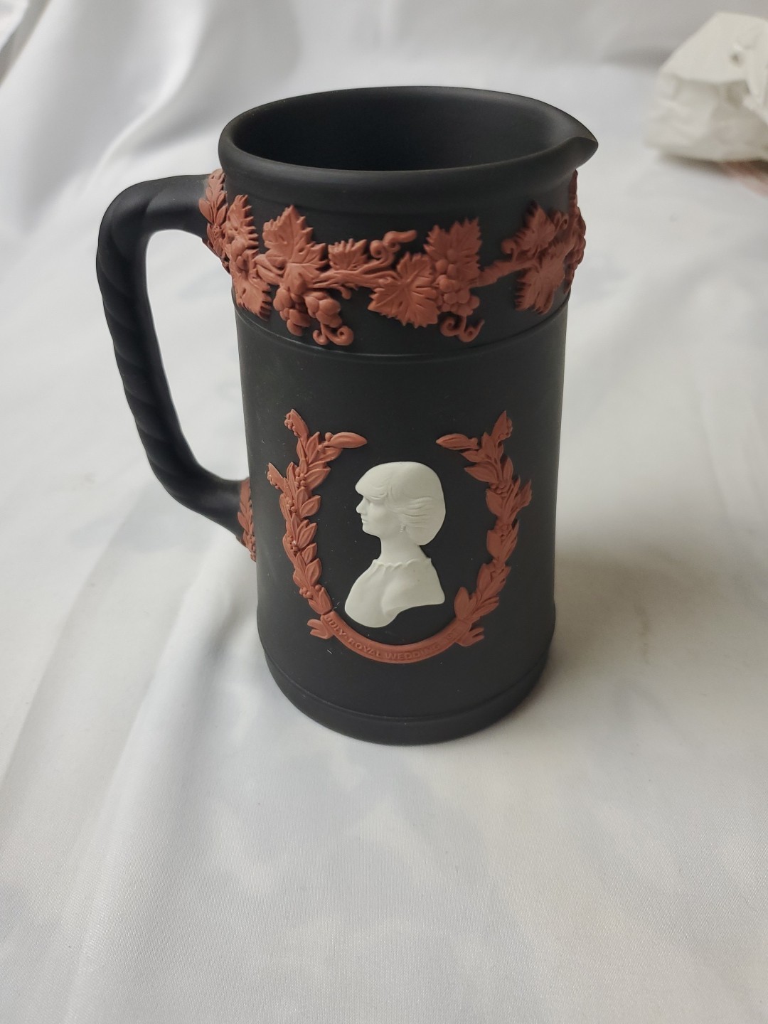 Wedgwood Tri-Colour Jasperware Jug 1981 Royal Wedding Basalt Trojan Limited Ed Wedgwood Tri-Colour Jasperware Jug 1981 Royal Wedding Basalt Trojan Limited Ed