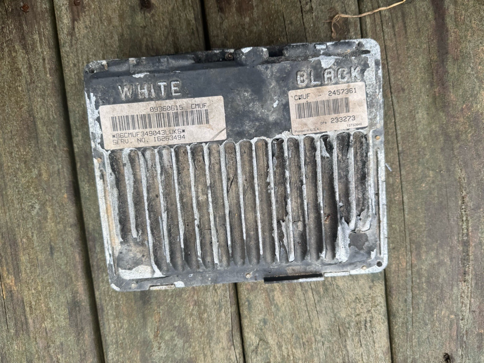 Chevrolet Engine Control Module 09360615 16263494 Chevrolet Engine Control Module 09360615 16263494