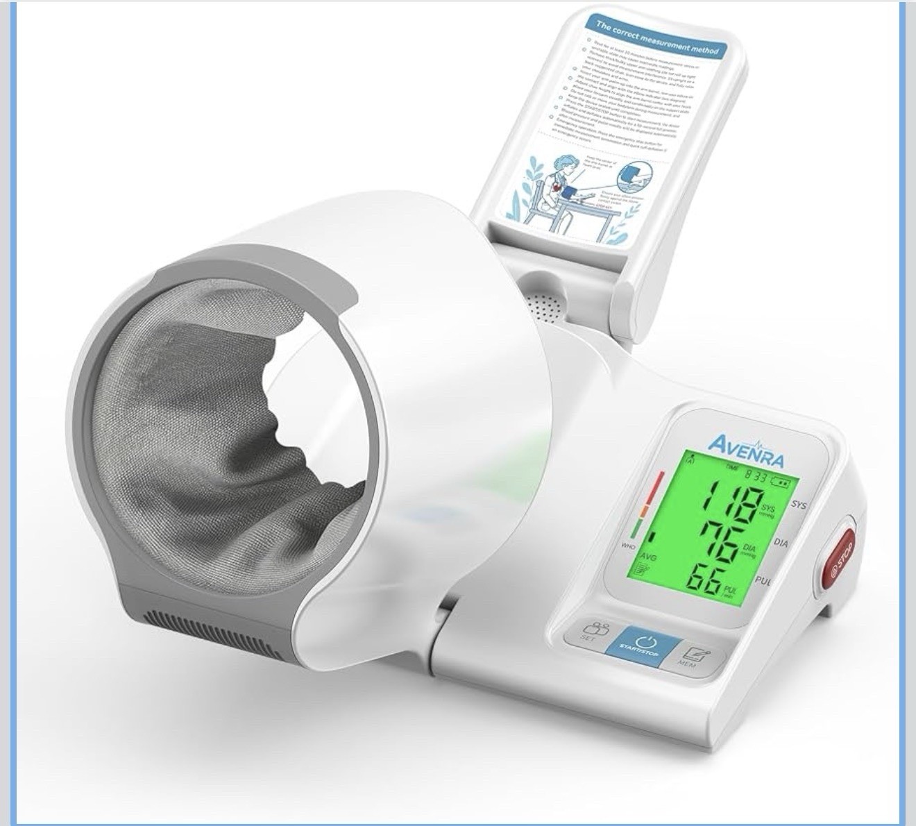 Blood Pressure Monitor for Home Use, No Wrap Auto-Fit Design, Rechargeable
