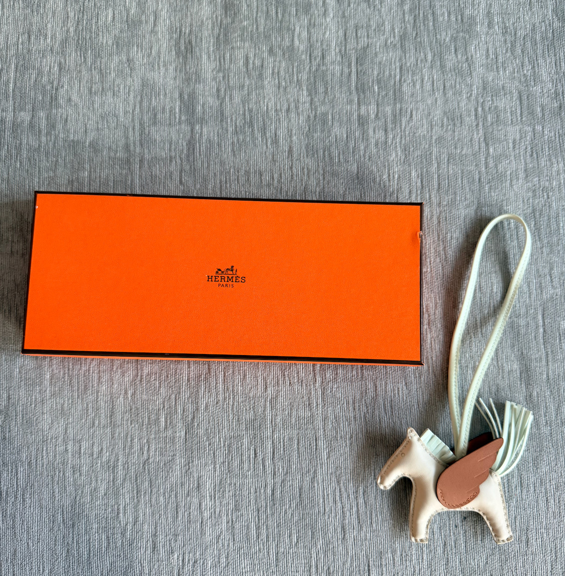 BRAND NEW Hermes Craie/Vert Fizz/Gold Pegase Rodeo PM Bag Charm BRAND NEW Hermes Craie/Vert Fizz/Gold Pegase Rodeo PM Bag Charm