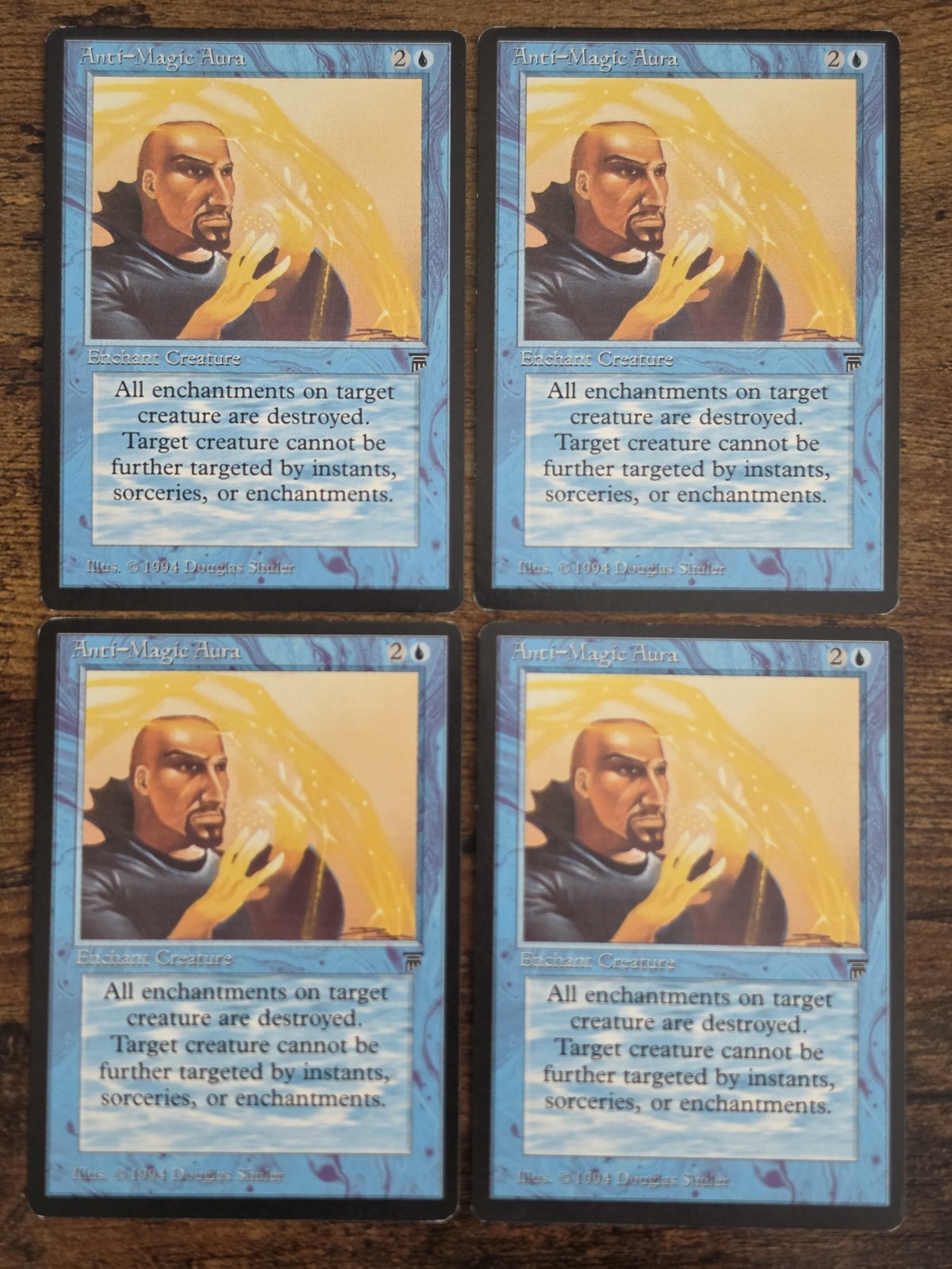 4x MTG Anti-Magic Aura ⭐NM+ ⭐Legends ⭐12 REAL HQ PICS ⭐Vintage 1994 Magic x4 4x MTG Anti-Magic Aura ⭐NM+ ⭐Legends ⭐12 REAL HQ PICS ⭐Vintage 1994 Magic x4