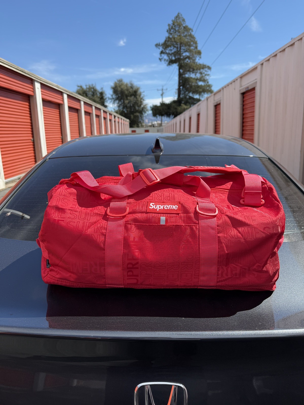 Supreme Red Duffle Bag