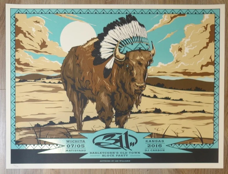 2016 311 - Wichita Silkscreen Concert Poster by Ian Williams 2016 311 - Wichita Silkscreen Concert Poster by Ian Williams