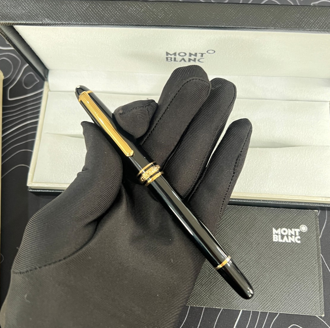 SALE Montblanc Meisterstück Classique 163 Rollerball Pen Black Gold NIB Germany