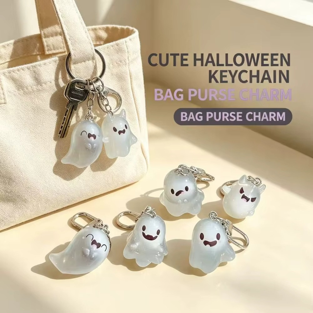 30pcs Halloween Glow Ghost Keychains Party Favors Gift Bag Fillers