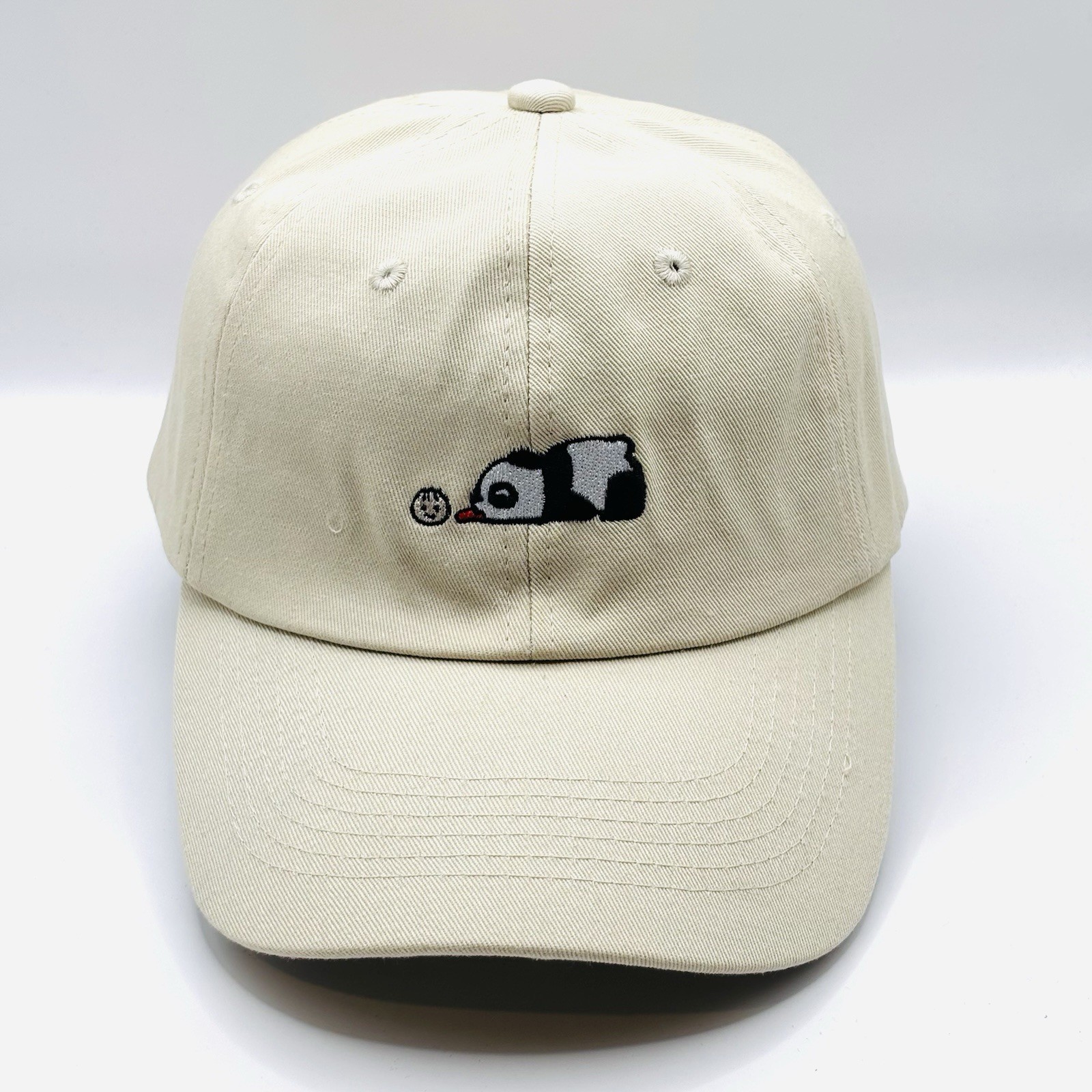 DALIX Cute Baby Panda Mommy Dad Baseball  Hat Embroidered Strapback Beige OSFA