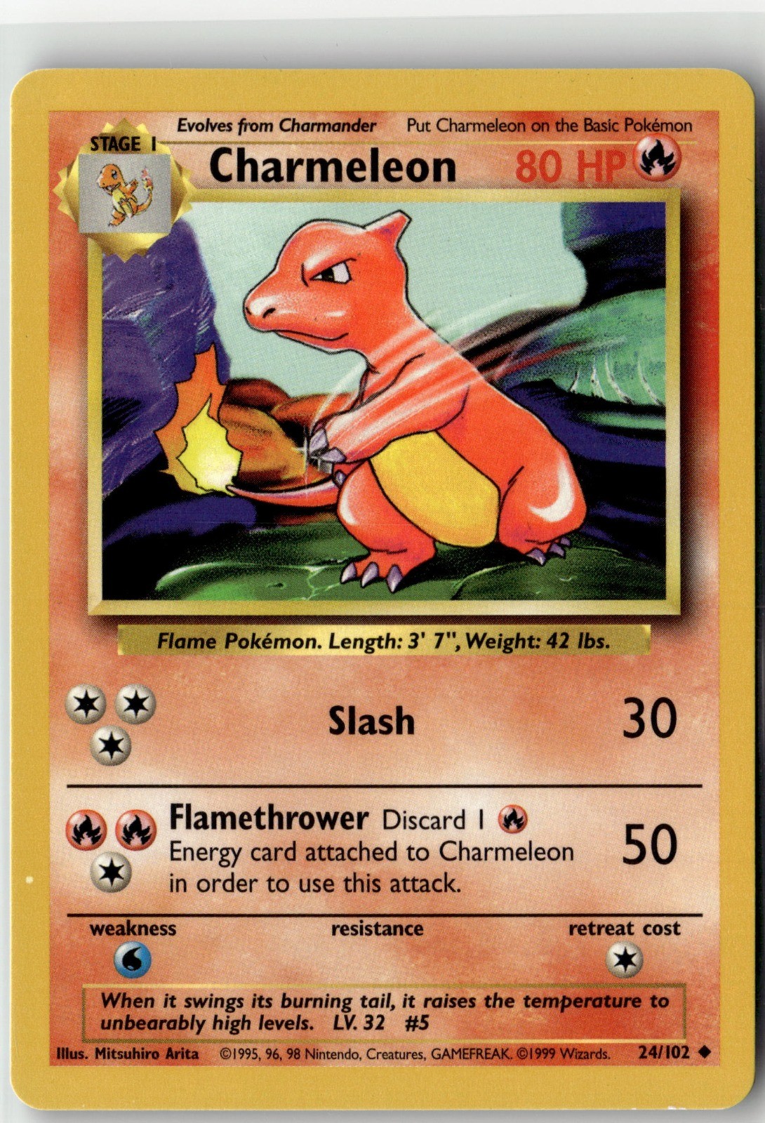 Charmeleon Uncommon Base Set 024/102 NM