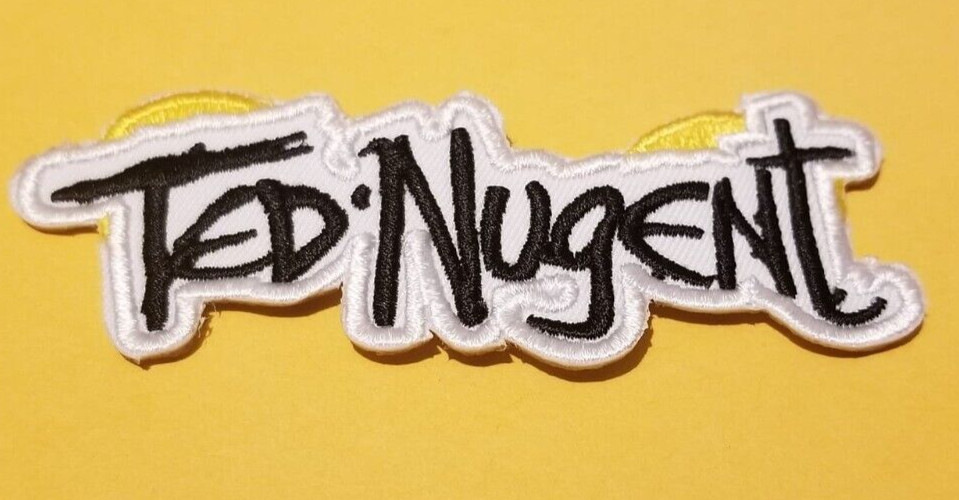 Embroidered Ted Nugent Patch guitarist, singer, songwriter, activist 1.25x3.5\