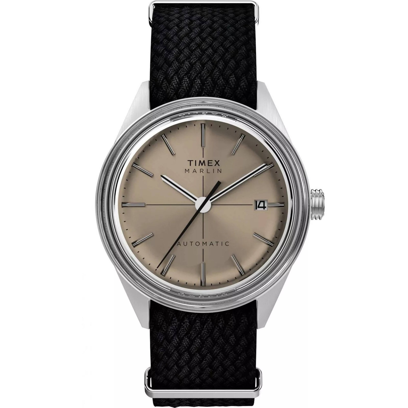 Timex Marlin Jet TW2Y06300VQ Men\'s 38mm Automatic Steel Fabric Strap Watch