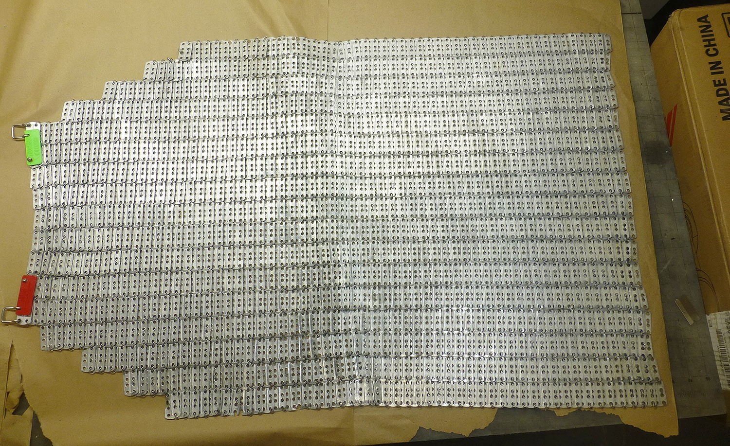 Vtg French Super Lamex Butcher\'s Apron Metal Mesh Chainmail Steampunk 34L x 21w
