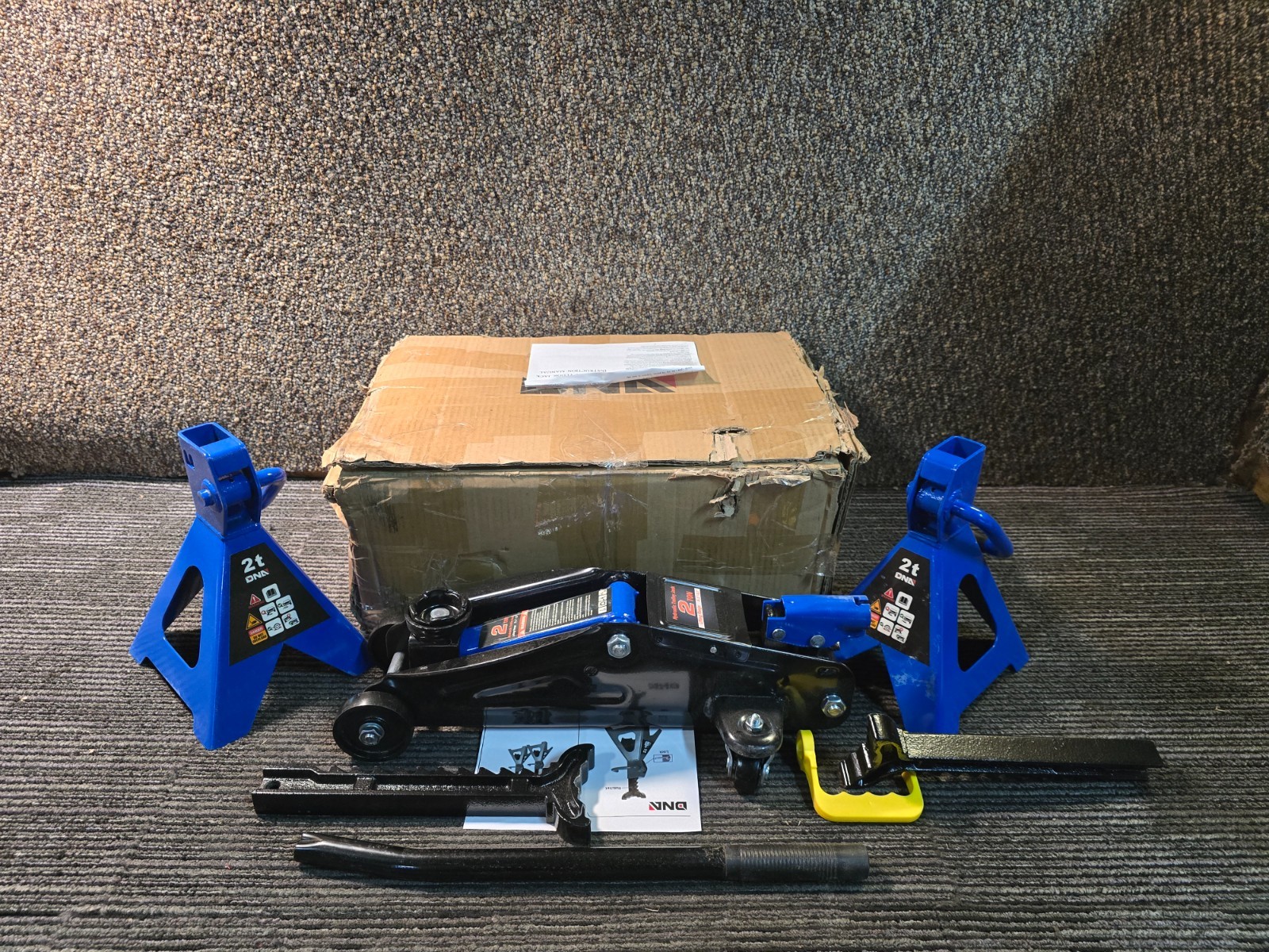 DNA MOTORING TOOLS-00476 Low Profile Hydraulic Trolley Service/Floor Jack Combo