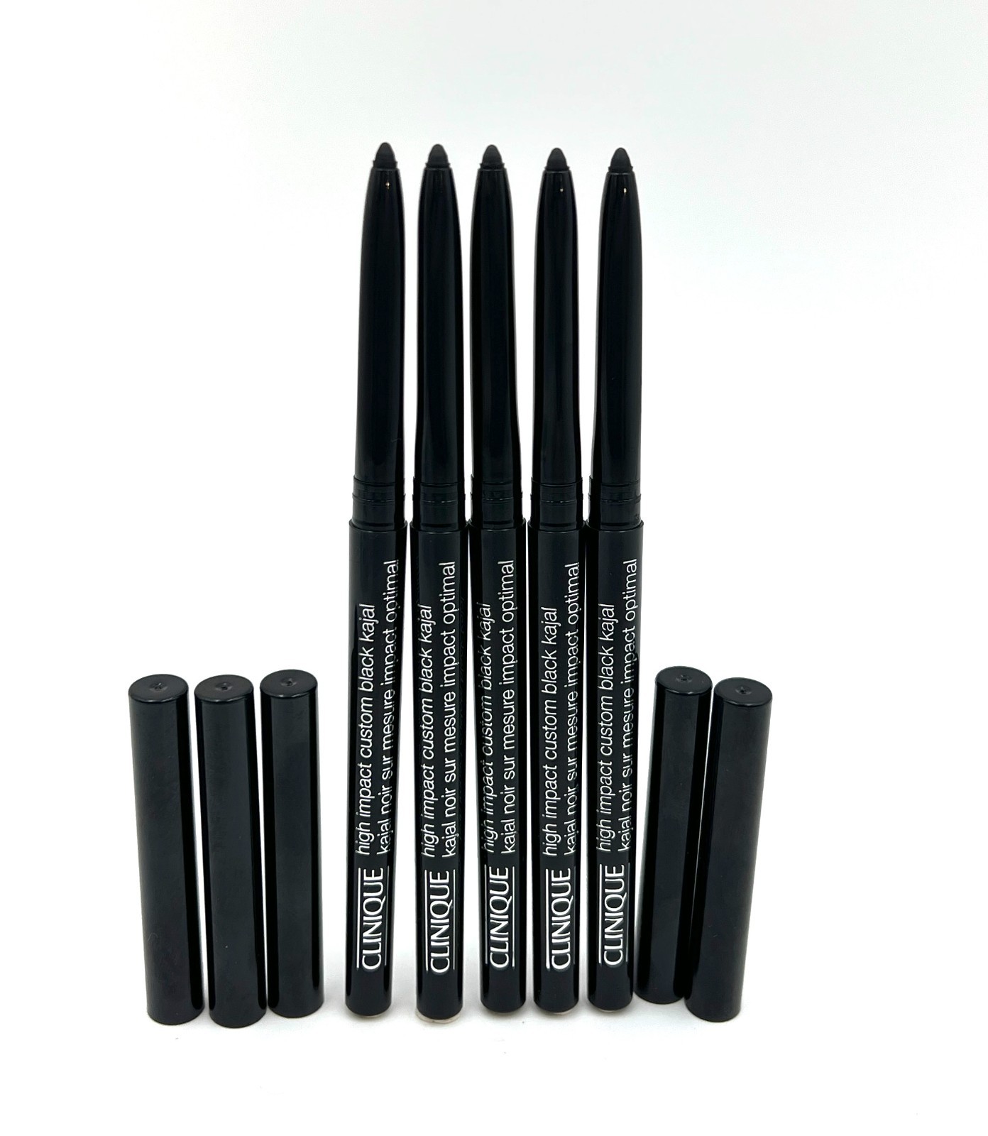 5 Pack: Clinique High Impact Custom Black Kajal ~  01 Blackened Black