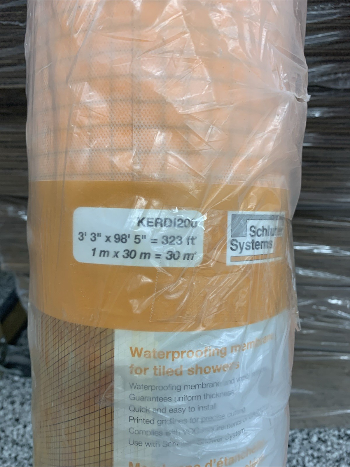Schluter KERDI Tile Flooring and Wall Waterproofing Membrane 323 sqft. Full Roll