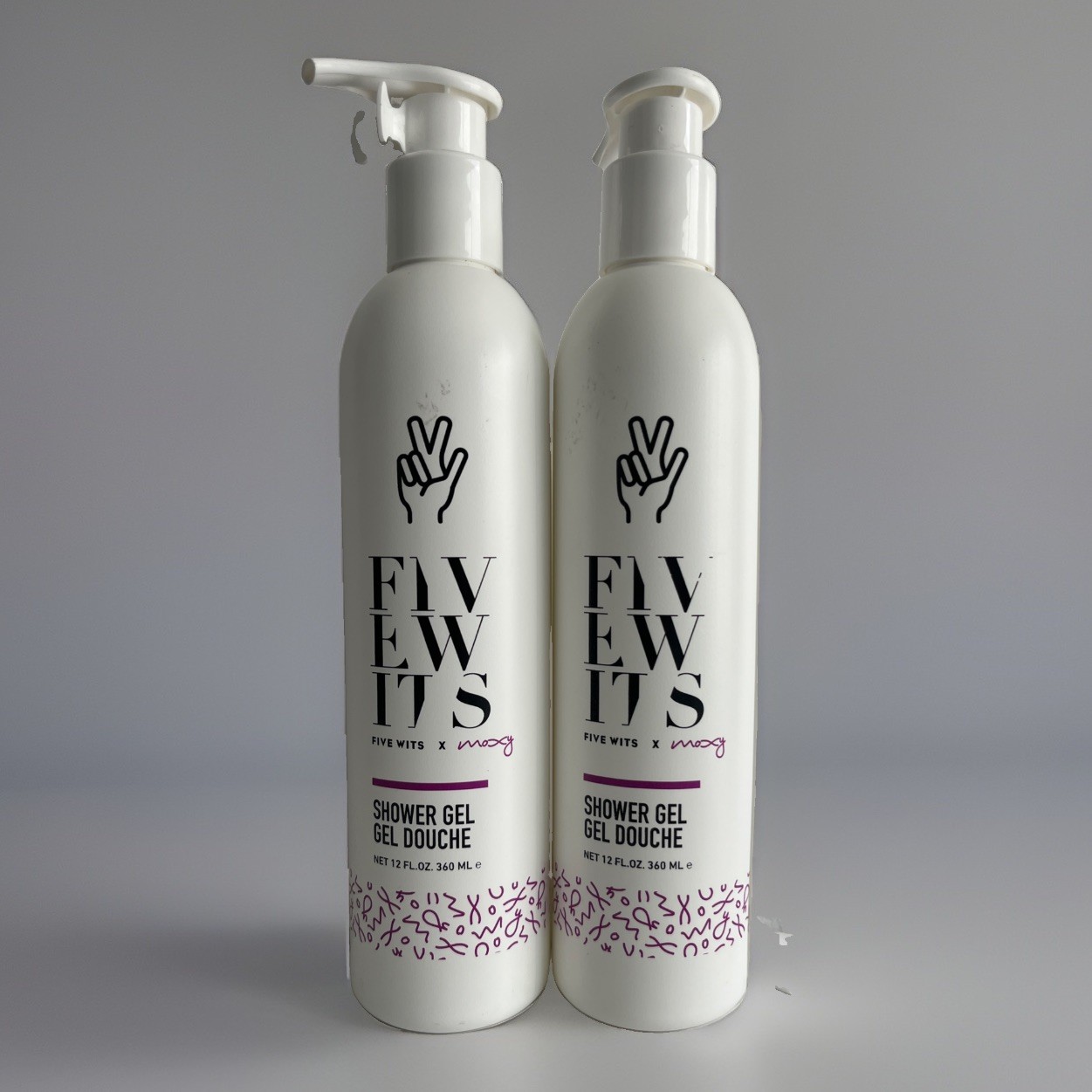 Set Of 2 Five Wits Moxy Shower Gel 12 oz Each Bottle . Set Of 2 Five Wits Moxy Shower Gel 12 oz Each Bottle .