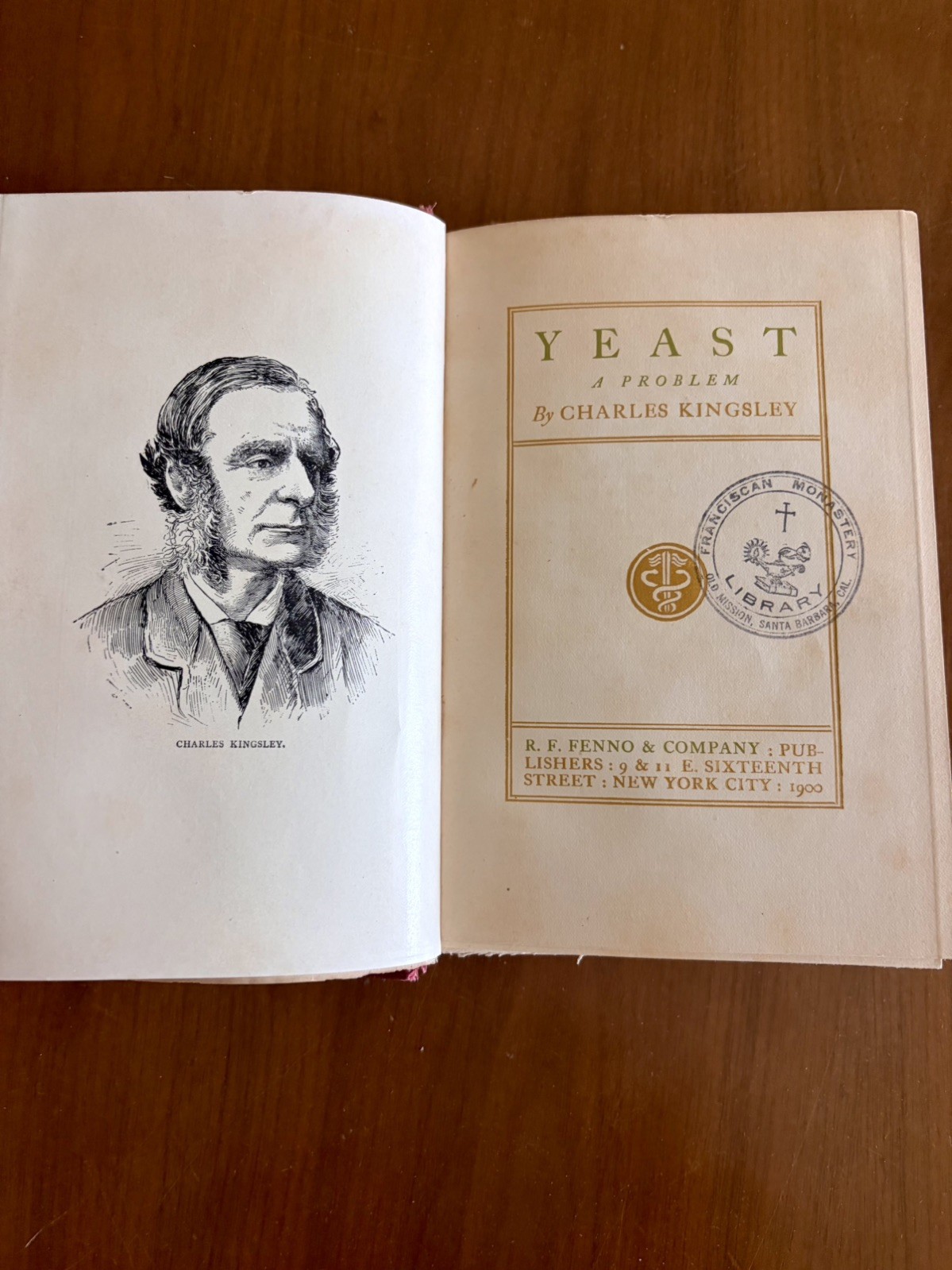 YEAST A problem - CHARLES KINGSLY 1900 R.F. Fenno Edition RARE Vintage Hardcover