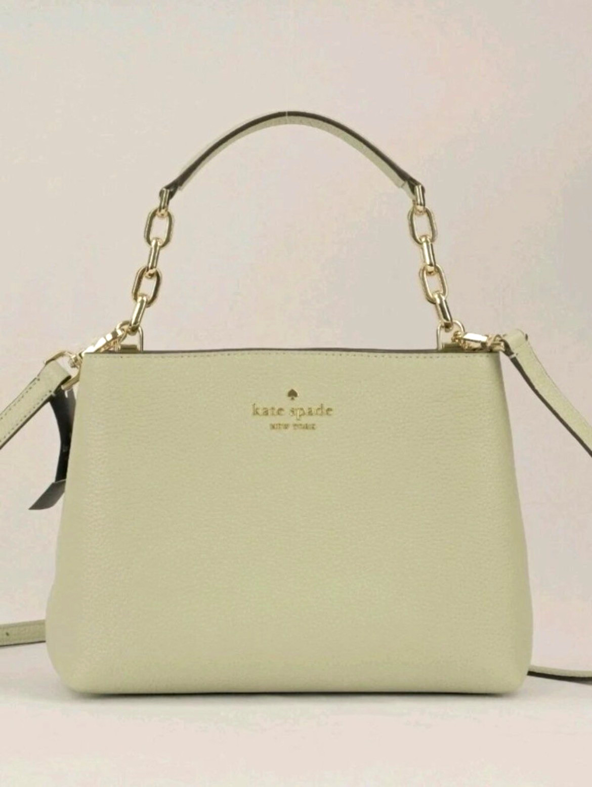 kate spade new york Aubrey Pebbled Leather Medium Satchel Sage Handbag - NWT