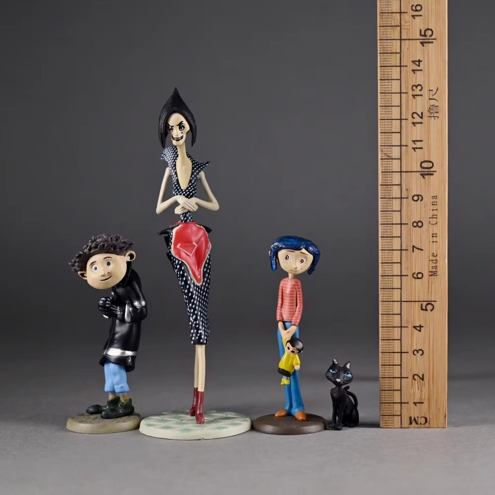 4pcs/set New Movie Coraline Figure Model Dolls Toys 3-15cm NEW WITH BOX