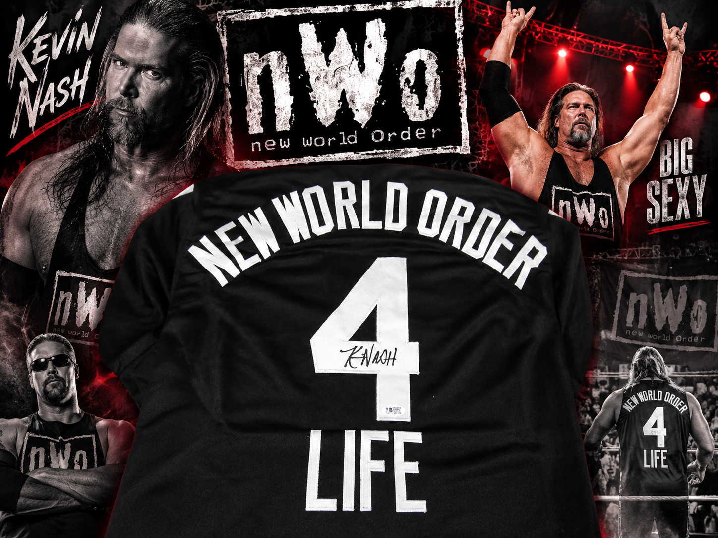 KEVIN NASH SIGNED NWO JERSEY WITH PRIME TIME COA KEVIN NASH SIGNED NWO JERSEY WITH PRIME TIME COA