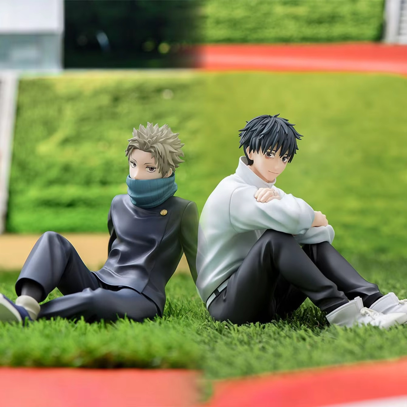 Anime Sorcerer Yuta Toge Sitting Figure Set 2Pcs Miniature Display Model Toy Anime Sorcerer Yuta Toge Sitting Figure Set 2Pcs Miniature Display Model Toy