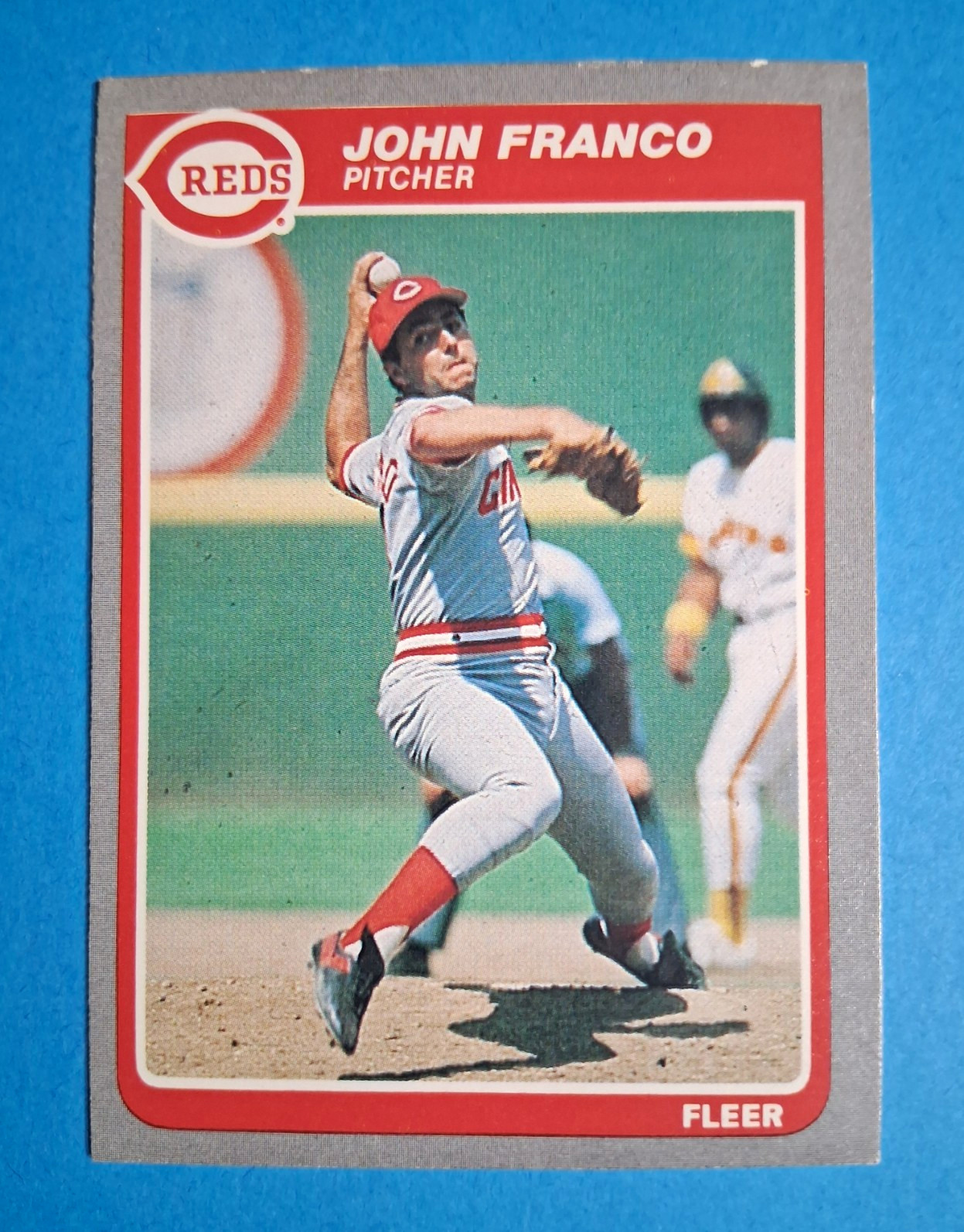 1985 Fleer John Franco Rookie RC #536 Cincinnati Reds Baseball Card