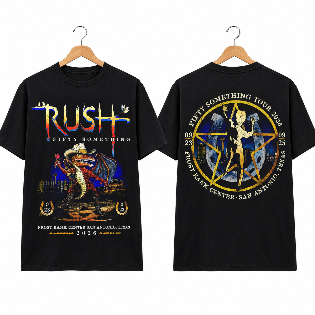Rush San Antonio TX 2026 Fifty Something Tour T-Shirt