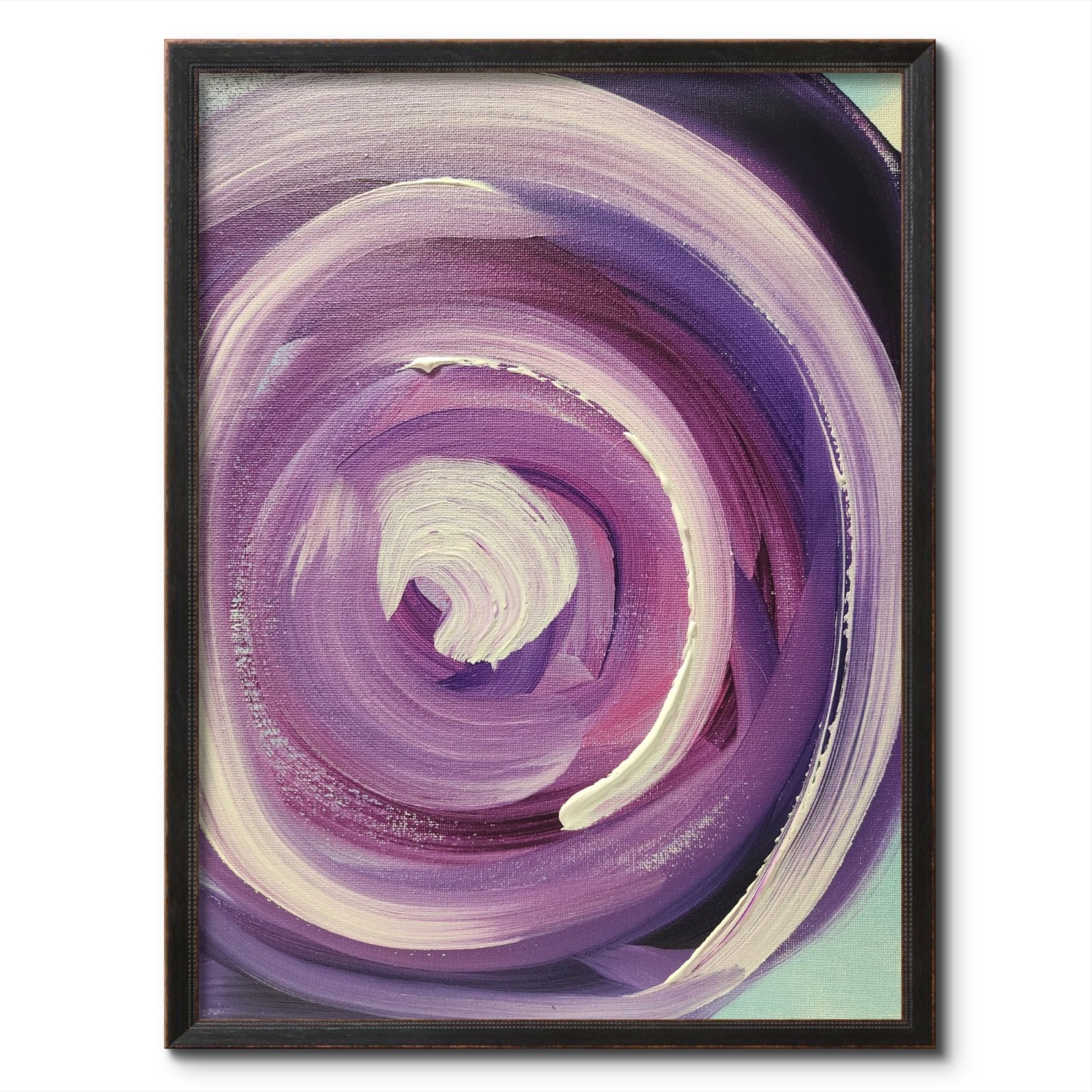 Pamela Bible Original 14x11 Abstract Purple Swirl Abstract Painting Signed Wall Pamela Bible Original 14x11 Abstract Purple Swirl Abstract Painting Signed Wall