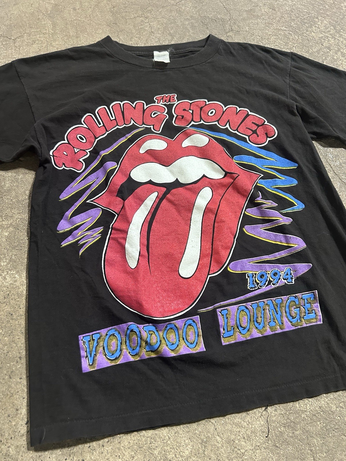 Vintage 1994 Rolling Stones Voodoo Lounge Black Single Stitch T Shirt Large Rare Vintage 1994 Rolling Stones Voodoo Lounge Black Single Stitch T Shirt Large Rare
