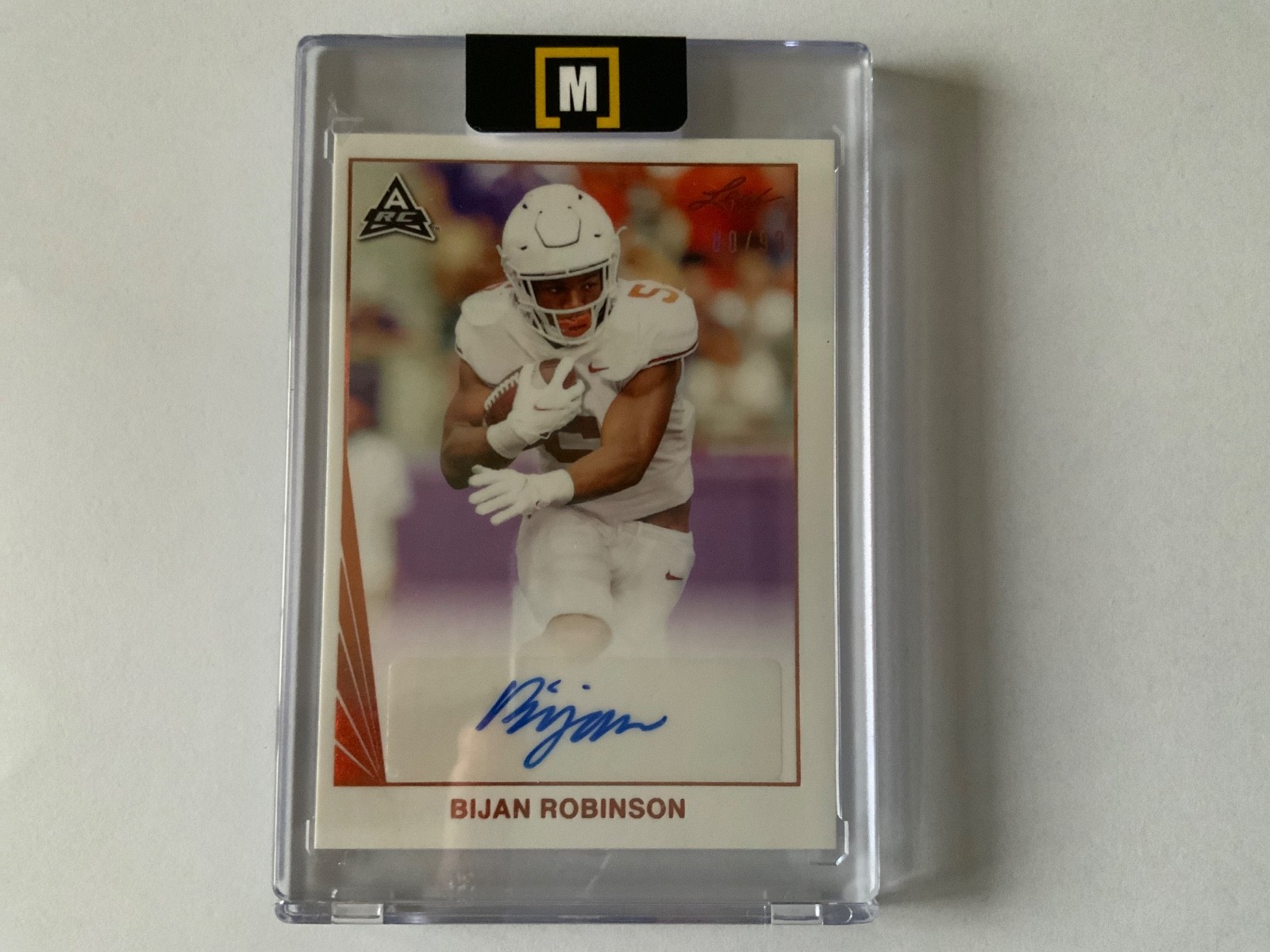 2021 Leaf Memories Bijan Robinson Auto Bronze Spectrum 80/99 Encased