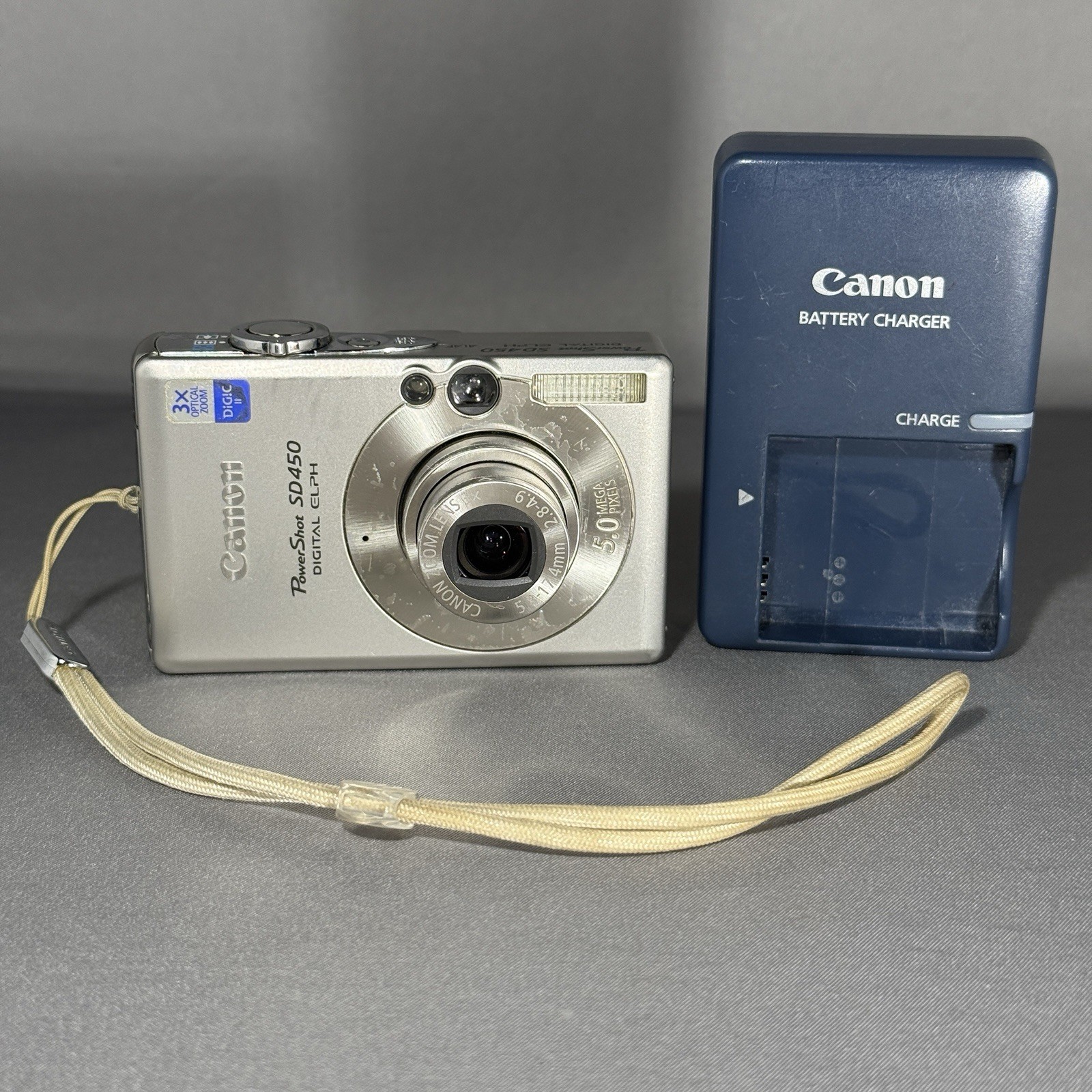Canon PowerShot SD450 Digital ELPH 5MP Camera w/ Charger & Battery Tested Works Canon PowerShot SD450 Digital ELPH 5MP Camera w/ Charger & Battery Tested Works