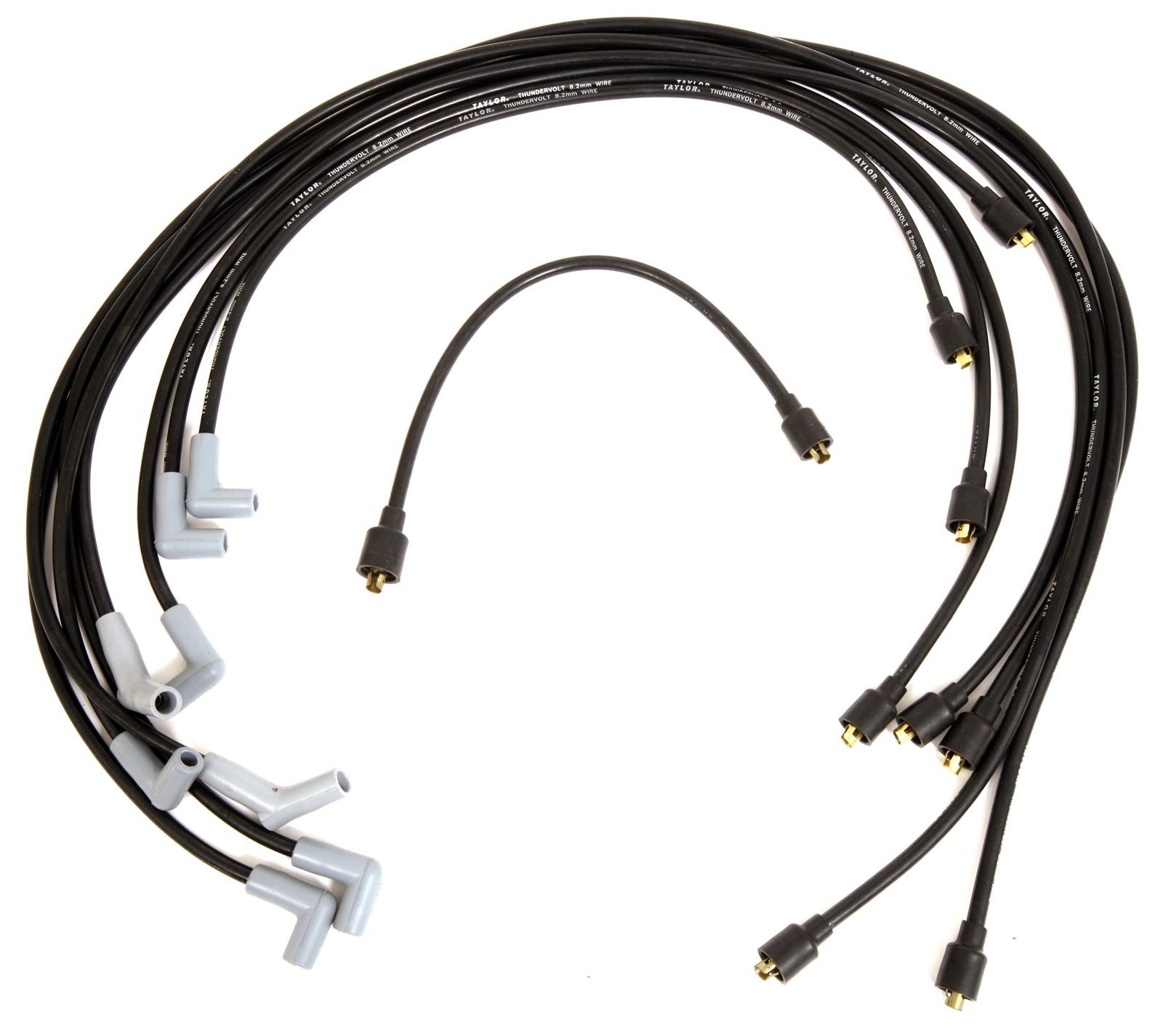 Taylor Spark Plug Wire Set 84072; ThunderVolt 8.2mm Black for Chrysler V8