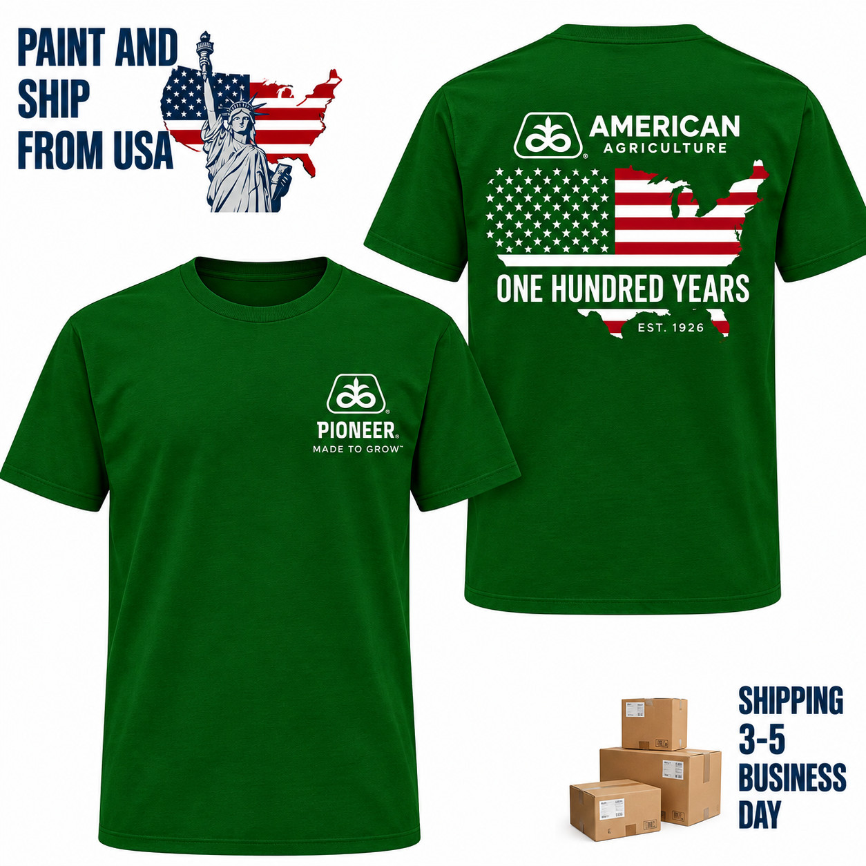 Pioneer Seed One Hundred Years American Heritage T-Shirt Gift