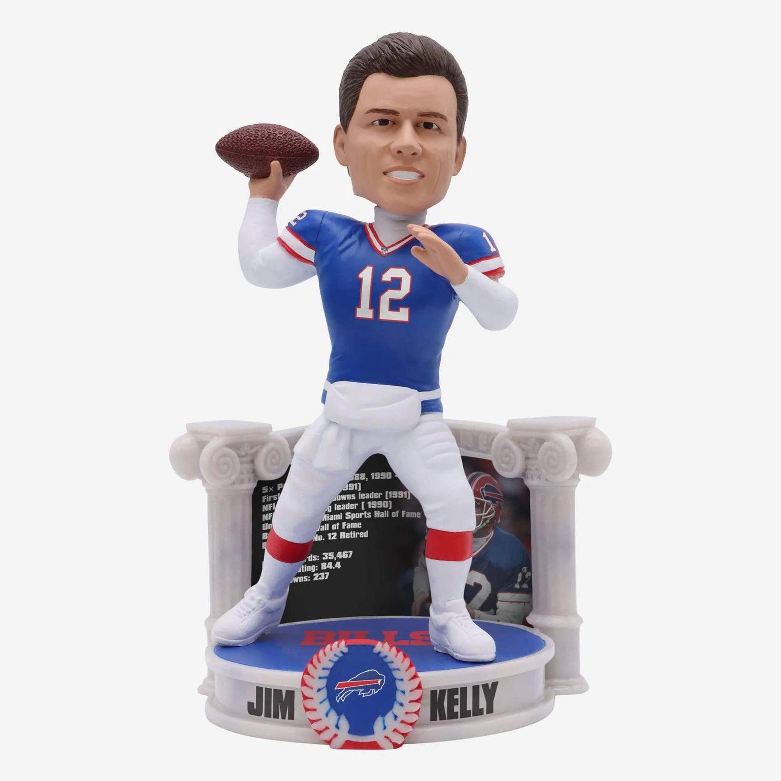 Jim Kelly Buffalo Bills Career Retrospective Bobblehead NFL Football