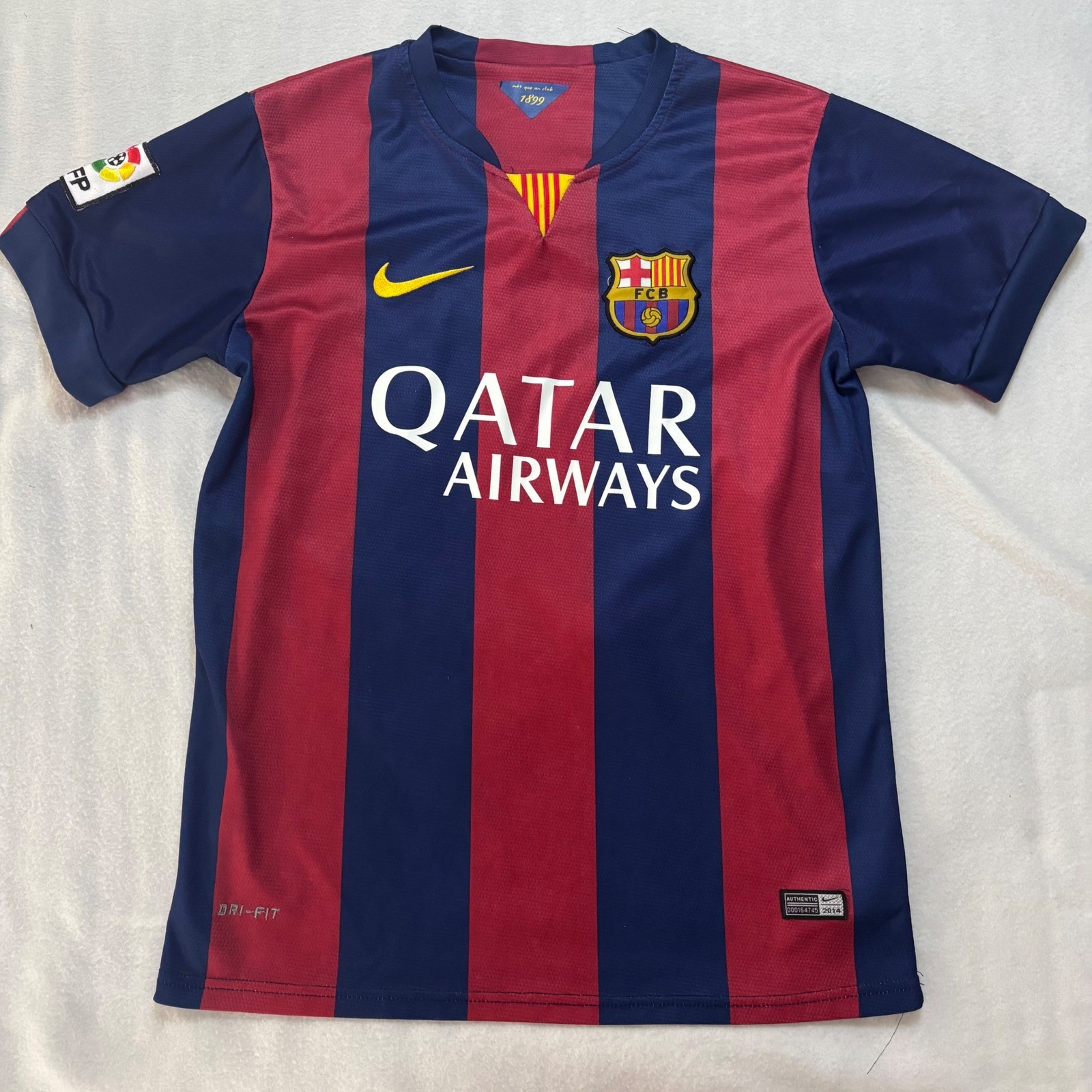 Nike FC Barcelona 2014-15 Home Jersey Mens Blue Red Soccer Shirt 610594-410 Nike FC Barcelona 2014-15 Home Jersey Mens Blue Red Soccer Shirt 610594-410
