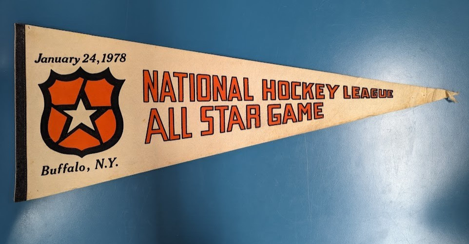 1978 NHL All Star Game Wales Vs. Campbell Buffalo NY Rare Vintage Pennant Orignl