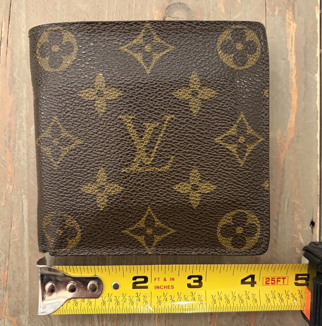 Vintage Louis Vuitton Monogram Canvas Marco Bifold Wallet Coin Pocket 