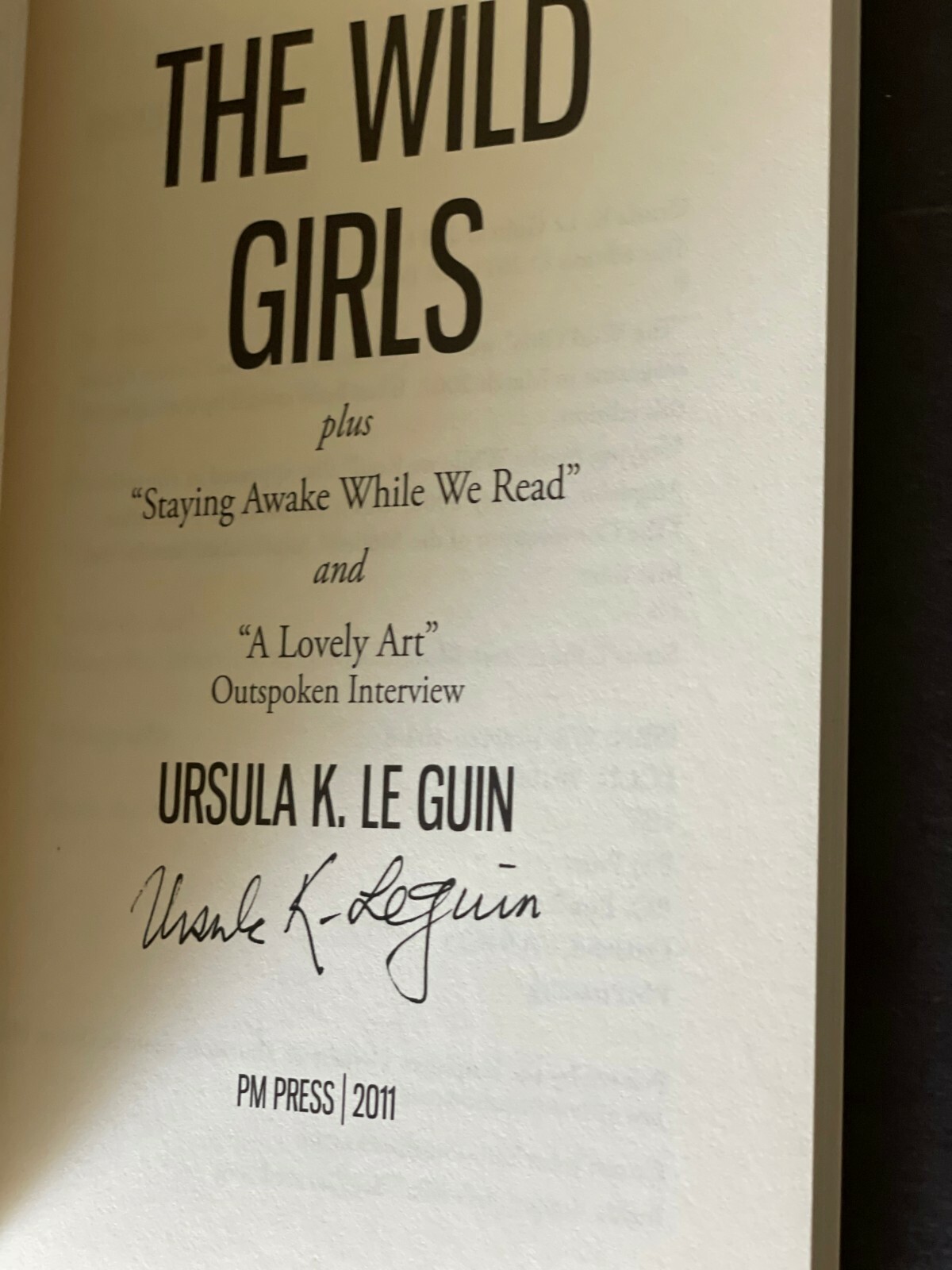 #signed Ursula LeGuin | Wild Girls | signed 1st/1st PB | as new, PM PRESS